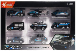 Magic Toys X-Police set mașini de poliție 8 bucăți (MKM527062)