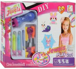 Magic Toys JewelsPlay: Set de mărgele pentru bijuterii 2 în 1 cu aparat și mărgele colorate (MKK569832)