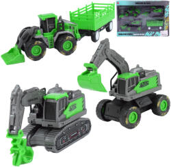 Magic Toys Simulation Vehicle: 3 bucăți mașină de lucru set cu roată de noroi (MKO428618)
