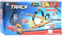 Magic Toys Power Track 37 bucăți Set pistă de curse cu buclă si 2 masini 1/64 (MKK583566)