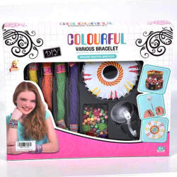 Magic Toys DIY Fă chiar tu set de făcut brățară cu accesorii și mărgele colorate (MKL157379)