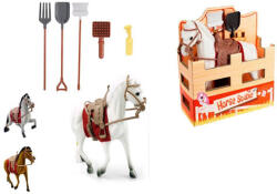 Magic Toys Set de joacă cai cu scule și accesorii 16 cm mai multe variante (MKK575664) Figurina
