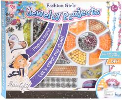 Magic Toys Jewelry Projects: Set mare de bijuterii DIY în culori portocalii cu peste 200+ de mărgele (MKL253778)
