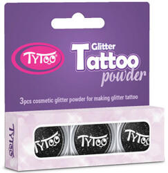 TyToo TyToo: Negru culoare set praf de sclipici 3x2, 5ml (CTPS0036)