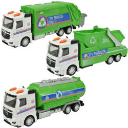 Magic Toys Metal Gear: Camion de transport deșeuri cu roți metalice, diverse variante, 19cm 1buc (MKL321854)