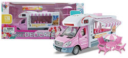 Magic Toys Pink Food Truck mașină cu funcții 1/28 (MKM481972)
