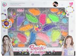 Magic Toys Beads Design: Set de mărgele pentru bijuterii cu peste 500+ de mărgele colorate și strălucitoare (MKK463371)