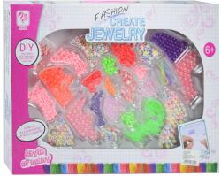 Magic Toys DIY Fashion Create: Set de mărgele pentru împletit părul și fabricarea de bijuterii cu 200+ mărgele (MKL107609)