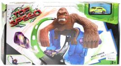 Magic Toys Top Speed: King-Kong 360° Pista de curse super buclă dublă cu figurină de gorilă și 1 mașină 1/64 (MKK332169)