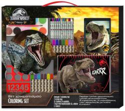 Luna Luna: Jurassic World set de colorat cu șablon și autocolant 54x47cm (000570933)