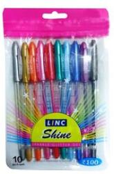 Linc Shine Glitter 10db-os vegyes színű zseléstoll (LNV3090) (LNV3090) - mysoft