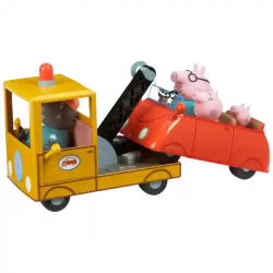 Hasbro Peppa Pig - Kutyanagyapó interaktív autómentője Peppa piros családi autóval (08067) - jatekbirodalom