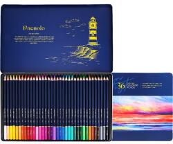 Deli 36 db-os fémdobozos színesceruza készlet (DEC122-36) - officedepot