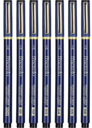 Deli 7db/csomag fekete rajzmarker készlet DEQ909 (DEQ909)