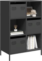 vidaXL fekete acél magasszekrény 68 x 39 x 103, 5 cm (851406)