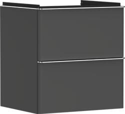 Hansgrohe Xelu Q Mosdószekrény 580/475, matt szürke gyémánt színű, 2 fiókkal, normál mosdókhoz 54024000 (54024000)