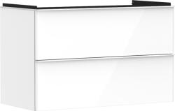 Hansgrohe Xelu Q Mosdószekrény 980/475, magasfényű fehér színű, 2 fiókkal, normál mosdókhoz 54031700 (54031700)
