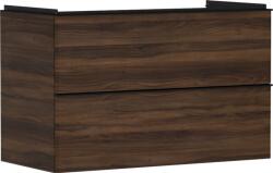 Hansgrohe Xelu Q Mosdószekrény 980/475, sötét dió színű, 2 fiókkal, normál mosdókhoz 54034670 (54034670)