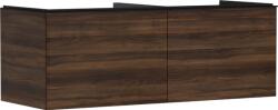 Hansgrohe Xelu Q Konzolos mosdószekrény 1360/550, sötét dió színű, 2 fiókkal, ráültetett mosdótálakhoz, dupla 54069670 (54069670)