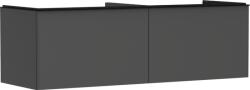 Hansgrohe Xelu Q Konzolos mosdószekrény 1560/550, matt szürke gyémánt színű, 2 fiókkal, ráültetett mosdótálakhoz, dupla 54071670 (54071670)
