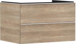 Hansgrohe Xelu Q Konzolos mosdószekrény 780/550, természetes tölgy színű, 2 fiókkal, ráültetett mosdótálakhoz 54076700 (54076700)