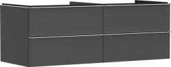 Hansgrohe Xelu Q Konzolos mosdószekrény 1360/550, matt szürke gyémánt színű, 4 fiókkal, ráültetett mosdótálakhoz 54087000 (54087000)