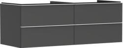 Hansgrohe Xelu Q Konzolos mosdószekrény 1360/550, matt szürke gyémánt színű, 4 fiókkal, ráültetett mosdótálakhoz 54087700 (54087700)