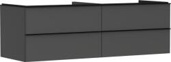 Hansgrohe Xelu Q Konzolos mosdószekrény 1560/550, matt szürke gyémánt színű, 4 fiókkal, ráültetett mosdótálhoz 54091670 (54091670)