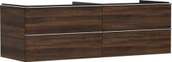 Hansgrohe Xelu Q Konzolos mosdószekrény 1560/550, sötét dió színű, 4 fiókkal, ráültetett mosdótálhoz 54093000 (54093000)