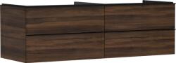 Hansgrohe Xelu Q Konzolos mosdószekrény 1560/550, sötét dió színű, 4 fiókkal, ráültetett mosdótálhoz 54093670 (54093670)