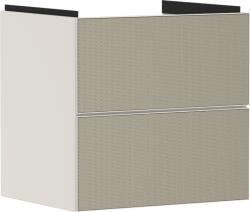 Hansgrohe Xevolos E Mosdószekrény 580/475, matt homokbézs színű, 2 fiókkal, normál mosdókhoz 54176390 (54176390)