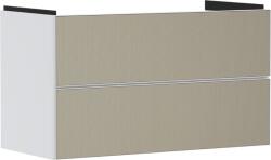 Hansgrohe Xevolos E Mosdószekrény 980/475, matt fehér színű, 2 fiókkal, normál mosdókhoz 54181390 (54181390)
