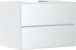 Hansgrohe Xevolos E Konzolos mosdószekrény 780/550, matt fehér színű, 2 fiókkal, ráültetett mosdótálakhoz 54187320 (54187320)