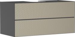 Hansgrohe Xevolos E Konzolos mosdószekrény 1180/550, matt szürke pala színű, 2 fiókkal, ráültetett mosdótálakhoz 54195390 (54195390)