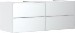 Hansgrohe Xevolos E Konzolos mosdószekrény 1370/550, matt fehér színű, 4 fiókkal, 2 mosdótálhoz 54196320 (54196320)