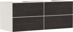 Hansgrohe Xevolos E Konzolos mosdószekrény 1370/550, matt homokbézs színű, 4 fiókkal, 2 mosdótálhoz 54197730 (54197730)