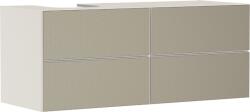 Hansgrohe Xevolos E Konzolos mosdószekrény 1370/550, matt homokbézs színű, 4 fiókkal, ráültetett mosdótálakhoz, balos 54237390 (54237390)