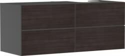Hansgrohe Xevolos E Konzolos mosdószekrény 1370/550, matt szürke pala színű, 4 fiókkal, ráültetett mosdótálakhoz, jobbos 54241730 (54241730)
