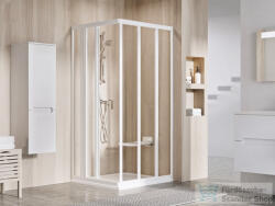 RAVAK SUPERNOVA ASRV3+ASRV3 90x90 cm-es tolóajtós, sarokbelépős zuhanykabin, fehér/transparent 15V701R2Z1SET9090 (15V701R2Z1SET9090)