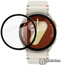 IMAK Anti-Scratch Bubble-Free HD PMMA flexibilis okosóra üvegfólia - FEKETE - 1db - A TELJES ELŐLAPOT VÉDI! - SAMSUNG Galaxy Watch6 40mm (SM-R930/935) / Watch7 40mm (SM-L300/L305)