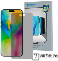 SUNSHINE Hydrogel TPU képernyővédő fólia - Anti-Peep, Betekintés elleni védelemmel! - 1db - APPLE iPhone 16 Pro (SUNS292818)