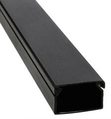 Elmark Fekete kábelcsatorna, 40x25mm, műanyag, pattintható fedéllel (5624025BL)
