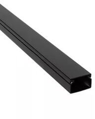 ELMARK Fekete kábelcsatorna, 15x10 mm, műanyag, pattintható fedéllel (5621510BL)