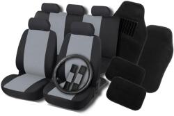 Ro Group Set huse scaune, volan si covorase auto RoGroup, negru-gri, 16 buc