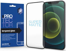 Apple iPhone 15 / 16, Kijelzővédő fólia, ütésálló fólia (az íves részre is! ), Tempered Glass (edzett üveg), matt, Xprotector Full 3D SuperMatte, fekete