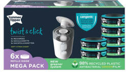 Tommee Tippee pelenkacsomagoló utántöltő 6db, pelenkatároló szemetessel Twist & Click - babymax