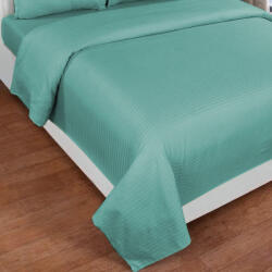 HomePuls Cearsaf de pilota 2 persoane extra large Damasc Policoton dunga 1 cm, 200x230 cm, Bleu