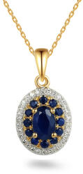 Heratis Forever Zafír medál Faye 0, 93 ct gyémántokkal IZBR1425P