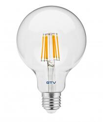 GTV LD-G95FL8-30 LED izzószál 8W, E27, G95, meleg fehér, AC220-240V/ 50-60Hz, RA>80, sugárzási szög 360°, 810lm, 70mA (LD-G95FL8-30)