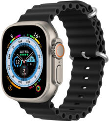 Dux Ducis Strap Apple Watch 2/3/4/5/6/7/8/9/SE, 42/44/45mm óraszíj, fekete